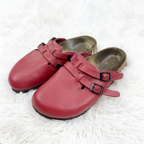 Birkis by Birkenstock Camden Closed Toe Dual Buckle Leather Clogs - Picture 1 of 13